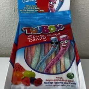 TOYBOX SOUR ROPE MIX Mix Fruit Flavored Sour Candy 12pcs per Display