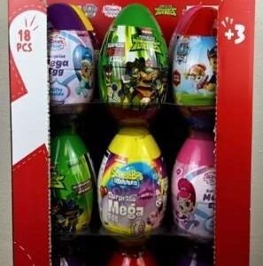 SURPRISE MEGA EGG Lollipop w/ Gifts Stand 18pcs per Display