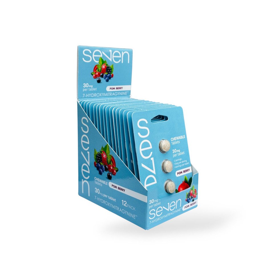 Se7en Kratom 7-hydroxymitragynine Chewable Tablets Pom Berry 30mg - Image 3